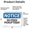 Signmission No Fedex Pickup Today, 5 in W x Rectangle, Vinyl Decal OS-2PACK-NS-D-35-L-14540 - alternate 2